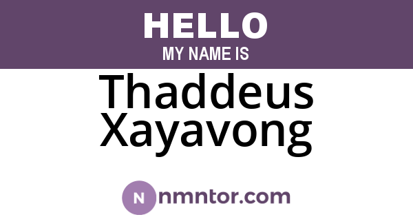 Thaddeus Xayavong