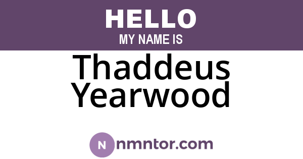 Thaddeus Yearwood