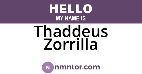 Thaddeus Zorrilla