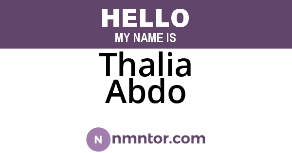 Thalia Abdo