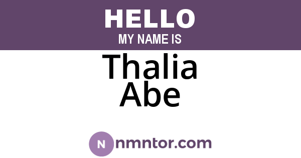 Thalia Abe