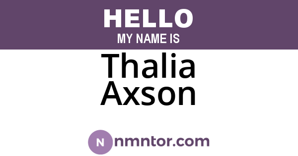 Thalia Axson