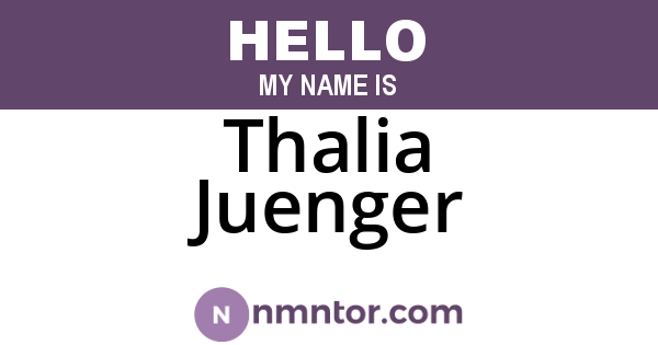 Thalia Juenger