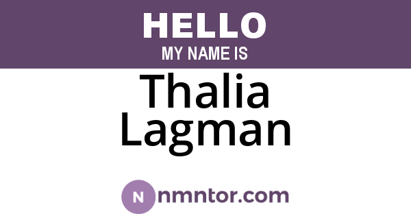 Thalia Lagman