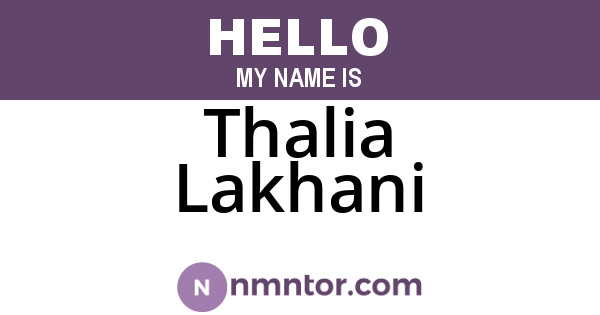 Thalia Lakhani