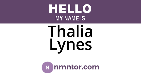 Thalia Lynes