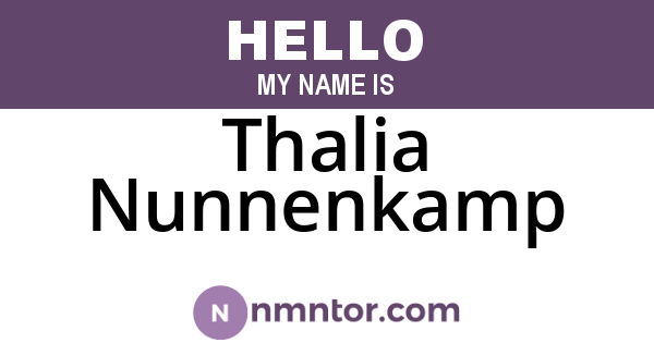 Thalia Nunnenkamp