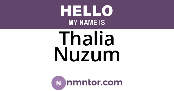 Thalia Nuzum