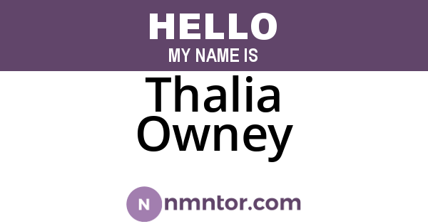Thalia Owney
