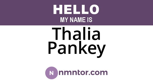 Thalia Pankey