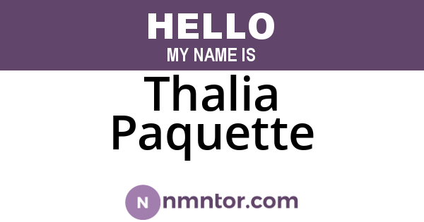 Thalia Paquette