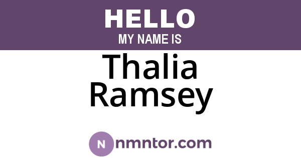 Thalia Ramsey
