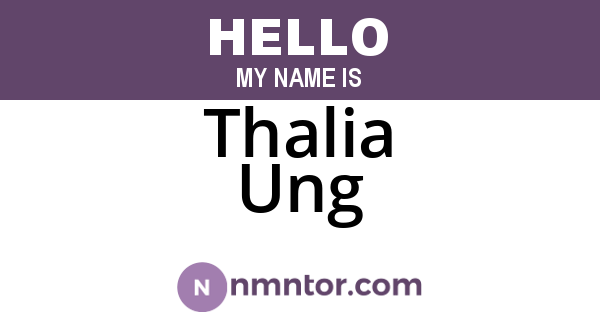 Thalia Ung