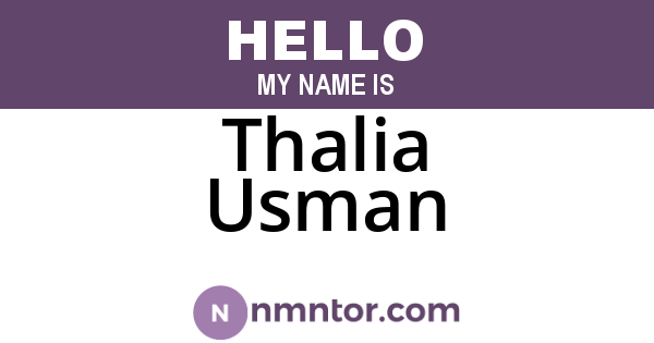 Thalia Usman