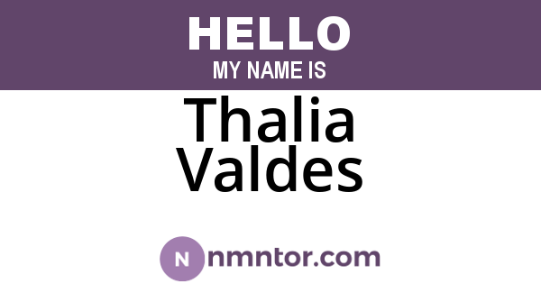 Thalia Valdes