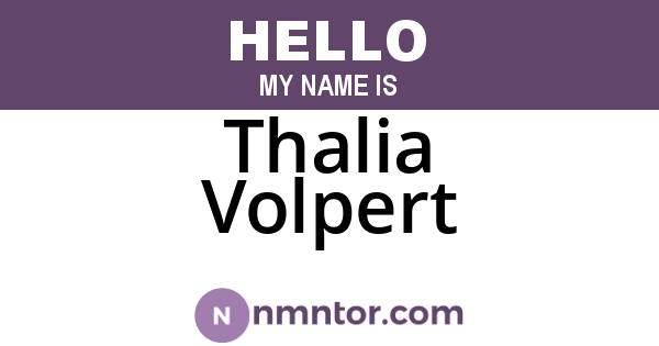 Thalia Volpert