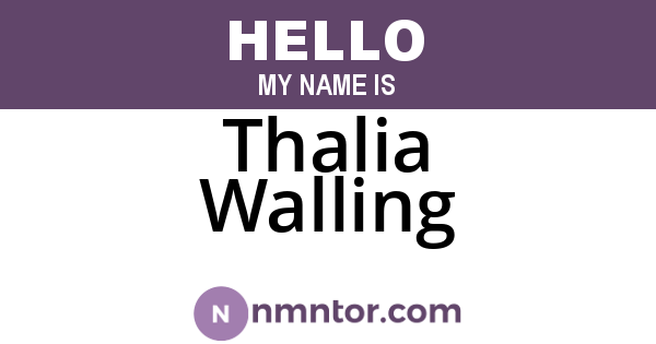 Thalia Walling