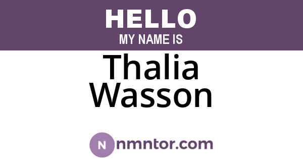 Thalia Wasson