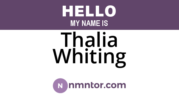 Thalia Whiting