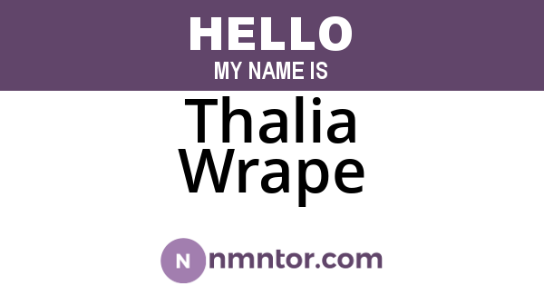 Thalia Wrape