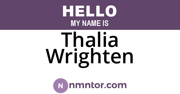 Thalia Wrighten