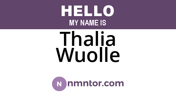 Thalia Wuolle