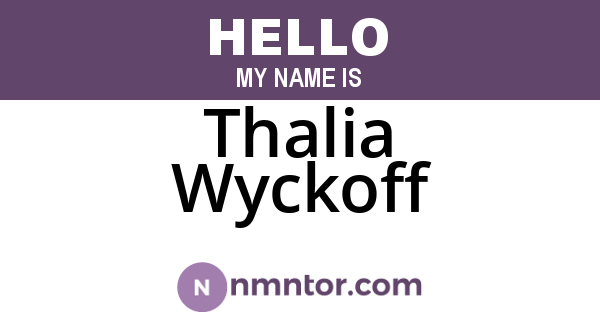 Thalia Wyckoff