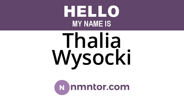 Thalia Wysocki