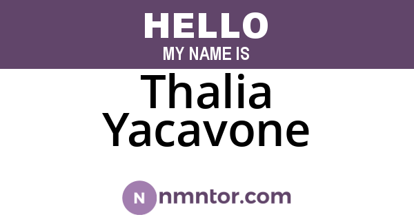 Thalia Yacavone