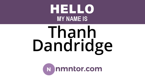 Thanh Dandridge