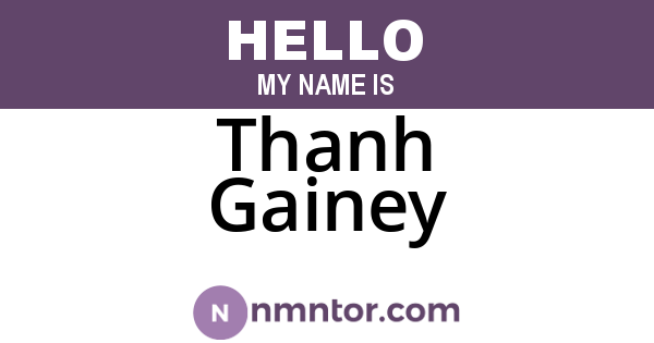 Thanh Gainey