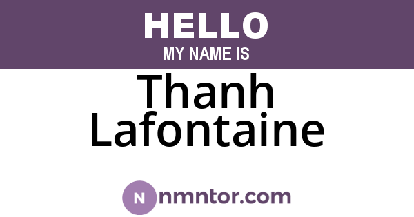 Thanh Lafontaine