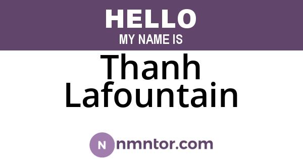 Thanh Lafountain