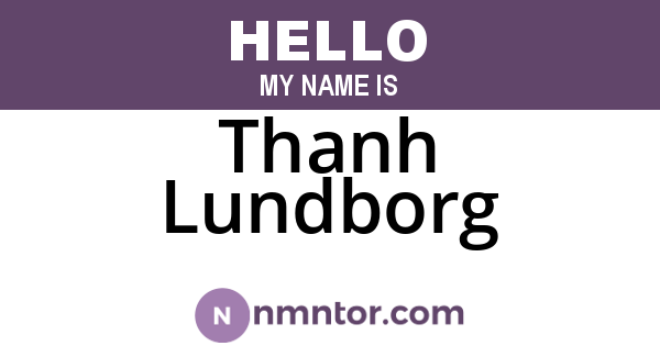 Thanh Lundborg