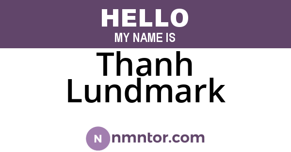 Thanh Lundmark
