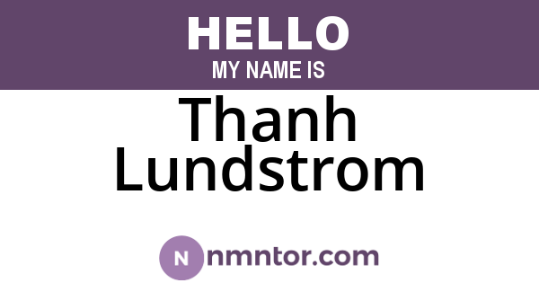 Thanh Lundstrom