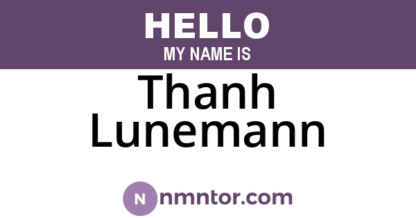 Thanh Lunemann