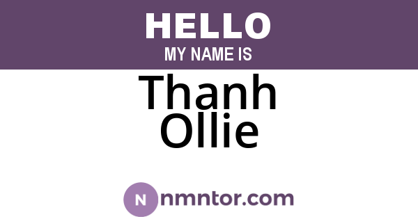 Thanh Ollie