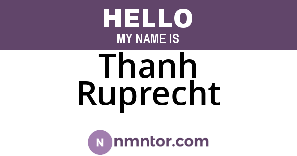 Thanh Ruprecht