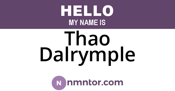 Thao Dalrymple