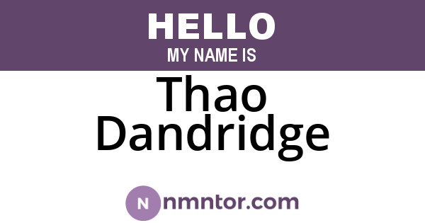 Thao Dandridge