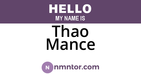 Thao Mance