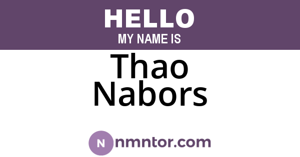 Thao Nabors