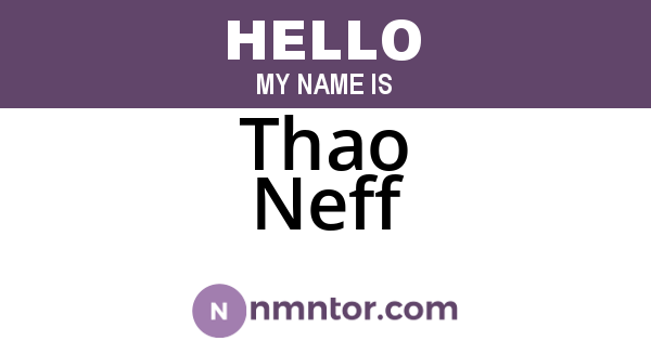 Thao Neff