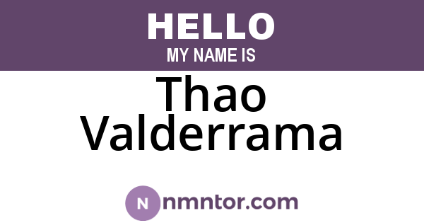Thao Valderrama