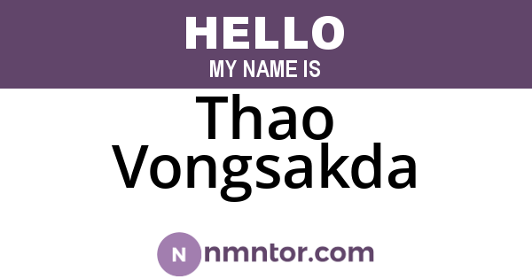 Thao Vongsakda