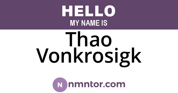Thao Vonkrosigk