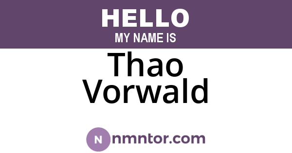 Thao Vorwald