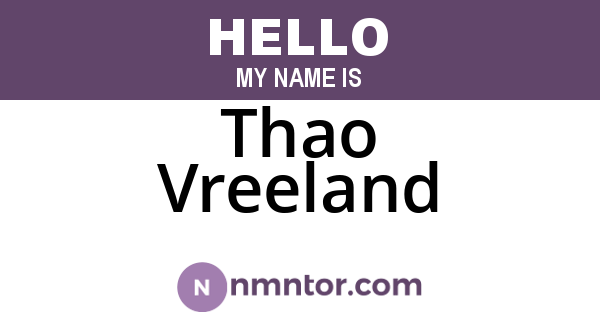 Thao Vreeland