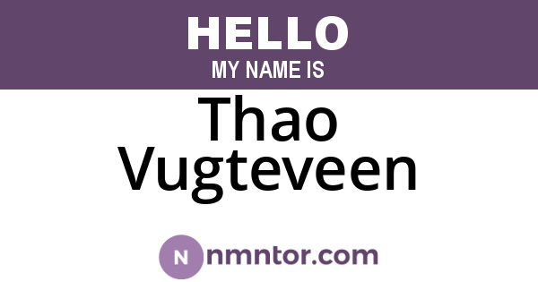 Thao Vugteveen